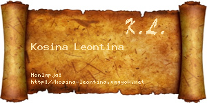 Kosina Leontina névjegykártya